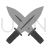 Two Swords Greyscale Icon
