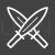 Two Swords Line Inverted Icon