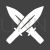 Two Swords Glyph Inverted Icon