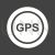 GPS I Glyph Inverted Icon