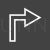 Right Turn Line Inverted Icon
