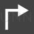 Right Turn Glyph Inverted Icon