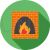 Fire Oven Flat Shadowed Icon