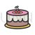 Cake III Line Filled Icon