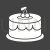 Cake III Glyph Inverted Icon