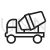 Cement Mixer Truck Line Icon - IconBunny