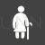 Old Woman Glyph Inverted Icon