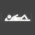 Lying Down Glyph Inverted Icon