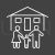 Family Home Line Inverted Icon