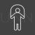 Child Skipping Line Inverted Icon