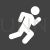 Running Glyph Inverted Icon