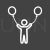 Child with Balloons Line Inverted Icon