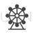 Ferris Wheel Glyph Icon
