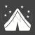 Tent Glyph Inverted Icon