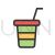 Juice Cup Line Filled Icon