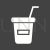 Juice Cup Glyph Inverted Icon