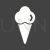 Ice Cream Glyph Inverted Icon