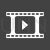 Video Reel Glyph Inverted Icon