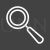 Magnifier Line Inverted Icon