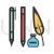 Writing Equipment Line Filled Icon