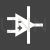 Operational Amplifier Glyph Inverted Icon