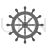 Ship Wheel Greyscale Icon