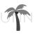 Coconut Tree Greyscale Icon