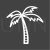 Coconut Tree Line Inverted Icon