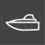 Speed Boat Line Inverted Icon