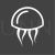 Jelly Fish Line Inverted Icon