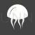 Jelly Fish Glyph Inverted Icon