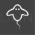 Ray Fish Line Inverted Icon