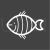 Clown Fish Line Inverted Icon