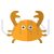 Crab Flat Multicolor Icon