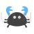 Crab Blue Black Icon