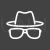 Hipster Style I Line Inverted Icon
