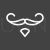Moustache I Line Inverted Icon