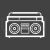 Casette Player Line Inverted Icon
