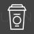 Coffee Cup Line Inverted Icon