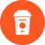 Coffee Cup Flat Round Icon