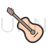 Guitar Line Filled Icon