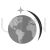 Star Orbitting Earth Greyscale Icon