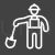 Construction Worker III Line Inverted Icon - IconBunny