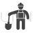 Construction Worker III Glyph Icon - IconBunny