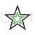 Star Line Green Black Icon
