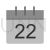 Calendar II Greyscale Icon - IconBunny