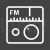 FM Radio Line Inverted Icon - IconBunny