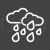 Heavy Rain Line Inverted Icon - IconBunny