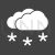 Light Snowing Glyph Inverted Icon - IconBunny