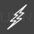 Lightning bolt Line Inverted Icon - IconBunny